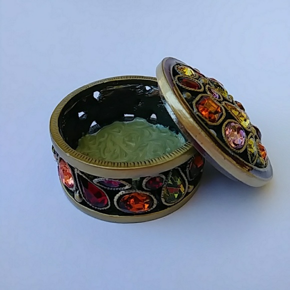 2/$20 Trinket Box Faceted Stones w/Lid NEW - Picture 2 of 3